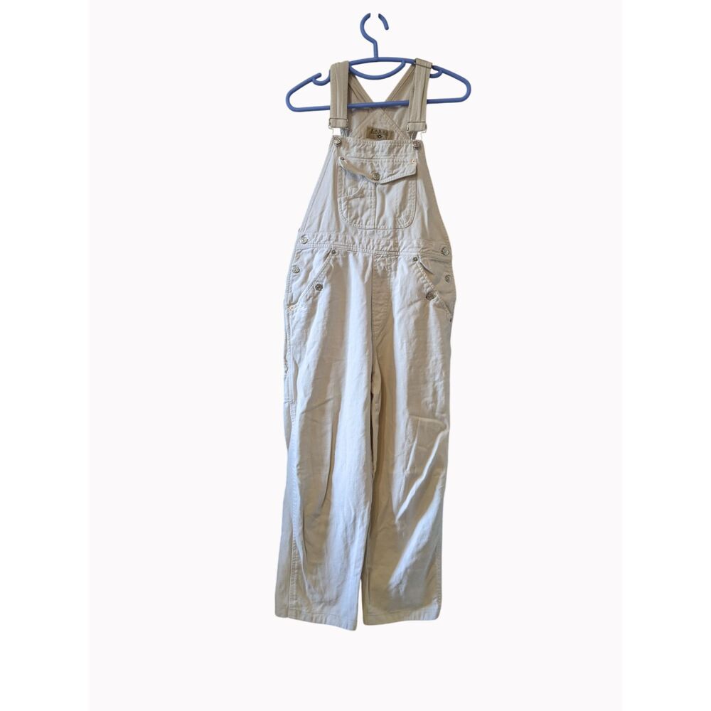 Vintage Fargo Mining Supply Beige Canvas Overalls 26" Inseam READ Sz S 1990s Y2K